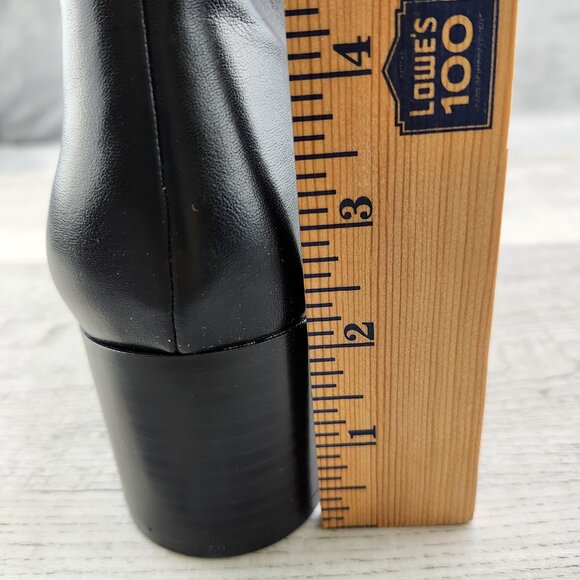 AK Anne Klein Women Size 8 Kalana Black  Over Ankle Iflex Side Zip Faux Leather - Picture 15 of 15